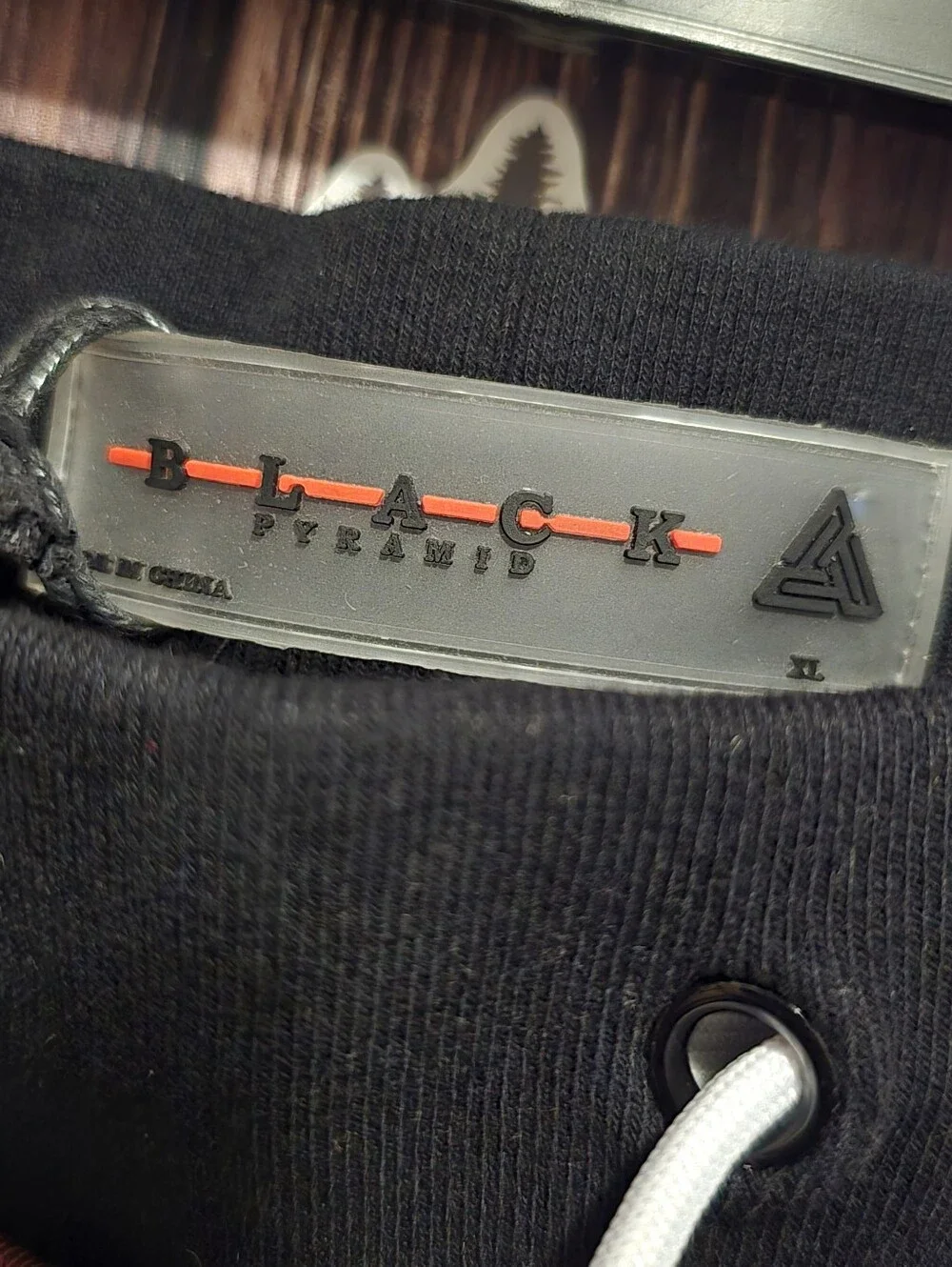 Black Pyramid camo Joggers with Contrast Panels and Zipper Pockets